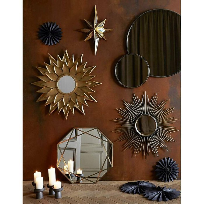 Зеркало в форме звезды Centaurus золотистого цвета - лучшие Декор стен в INMYROOM