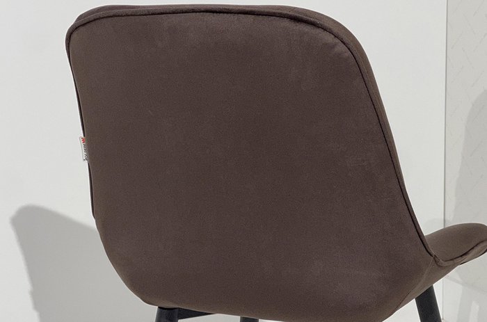 Стул Лари темно-коричневого цвета с белыми ножками - купить Обеденные стулья по цене 6580.0