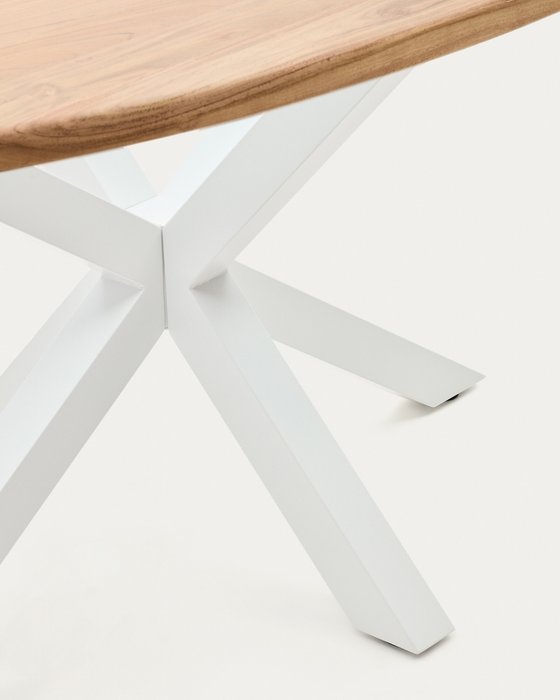 Овальный стол Arya Argo бежево-белого цвета - лучшие Обеденные столы в INMYROOM