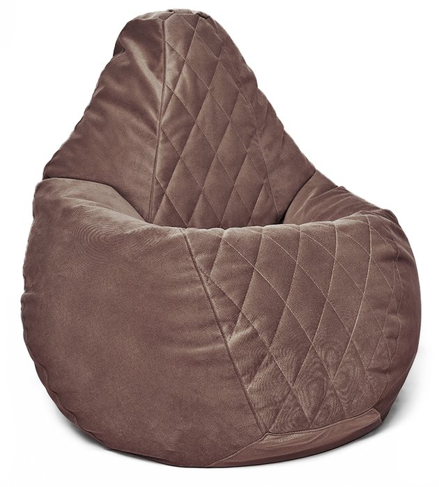Кресло мешок Груша Maserrati 09 XL коричневого цвета