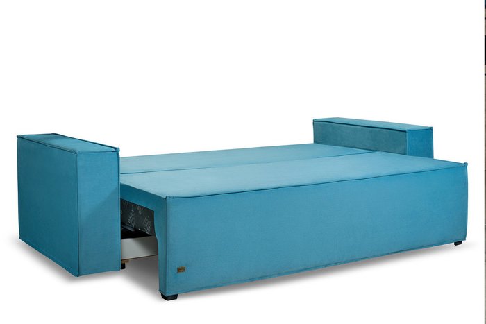 Прямой диван-кровать Лофт Neo 22 голубого цвета - лучшие Прямые диваны в INMYROOM