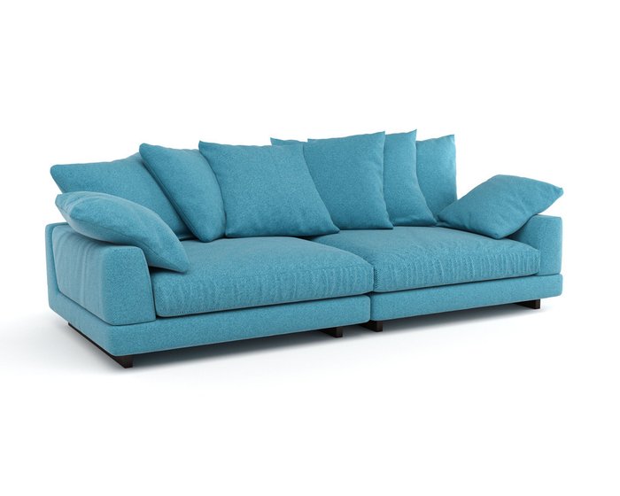 Диван Amur Puffy голубого цвета - купить Прямые диваны по цене 310299.0
