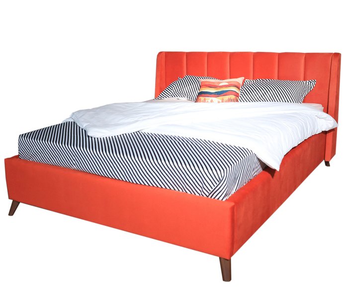 Кровать Betsi 160х200 с подъемным механизмом оранжевого цвета
