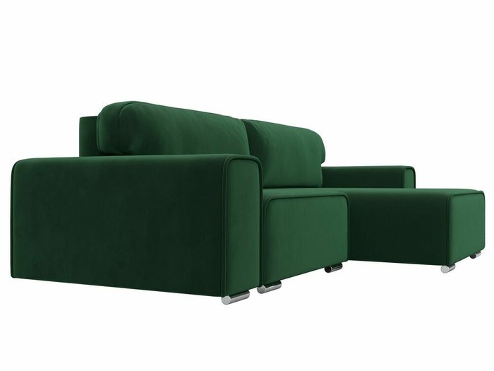 Угловой диван-кровать Лига 029 темно-зеленого цвета правый угол - лучшие Угловые диваны в INMYROOM