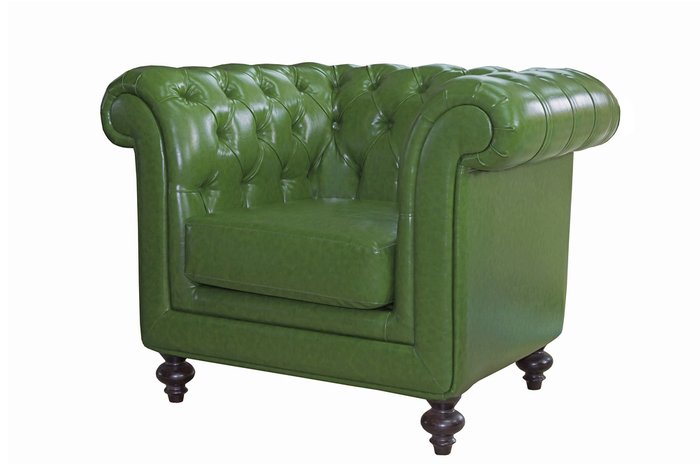 Кресло Chesterfield-K зеленого цвета