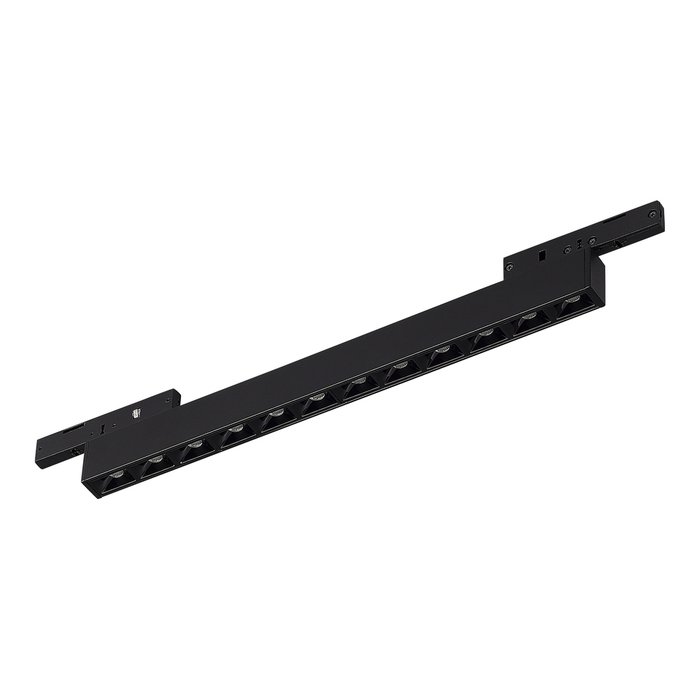 Магнитный трековый светильник Черный LED 1*10W 3000K 430Lm Ra&gt;90  IP20 L196xW10xH18 24V SUPER5 - лучшие Трековые светильники в INMYROOM