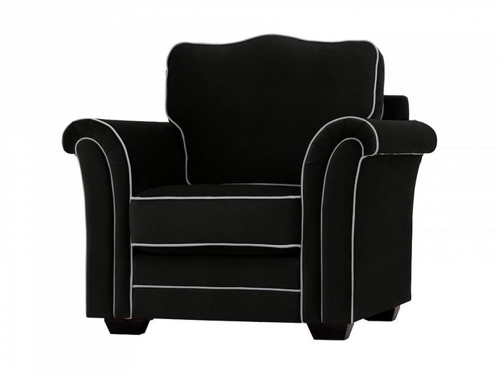 Кресло Sydney черного цвета с серым кантом  - купить Интерьерные кресла по цене 51390.0