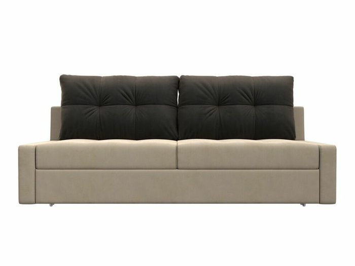 Прямой диван-кровать Мартин бежево-коричневого цвета - купить Прямые диваны по цене 41999.0