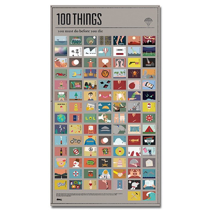 Постер «100 вещей, которые нужно сделать прежде чем умереть» - лучшие Декор стен в INMYROOM