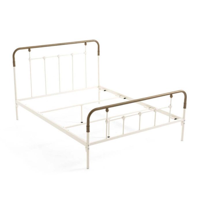 Кровать металлическая Asper 140х190 коричневого цвета - лучшие Кровати для спальни в INMYROOM