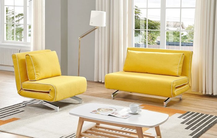 Кресло-кровать Denny желтого цвета - лучшие Интерьерные кресла в INMYROOM