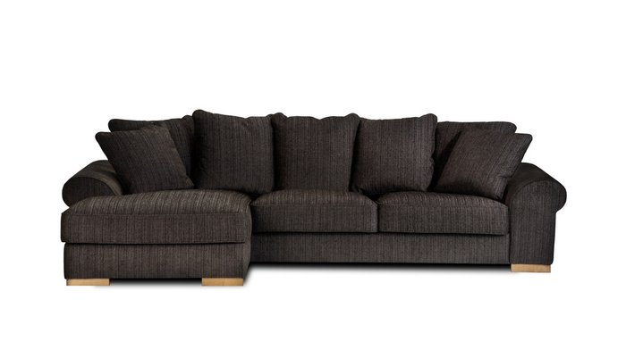 Угловой диван Idaho Lux со съемными чехлами коричневого цвета