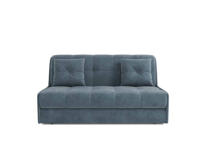 Диван-кровать Барон 2 серо-синего цвета - купить Прямые диваны по цене 32890.0