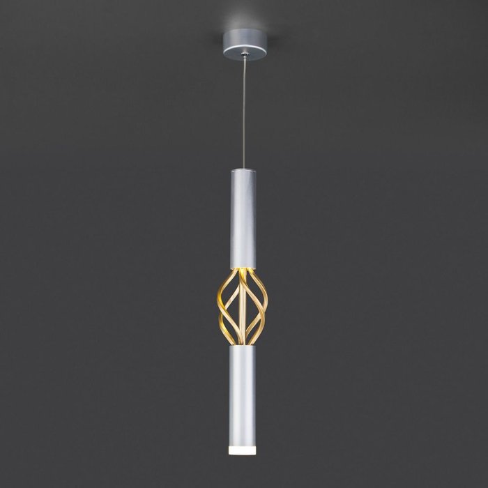 Подвесной светодиодный светильник 50191/1 LED матовое серебро/матовое золото Lance - купить Подвесные светильники по цене 4150.0