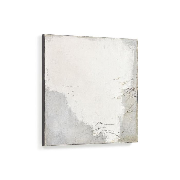 Картина Tayla 50x50 бело-серого цвета Картина Tayla 50x50 бело-серого цвета