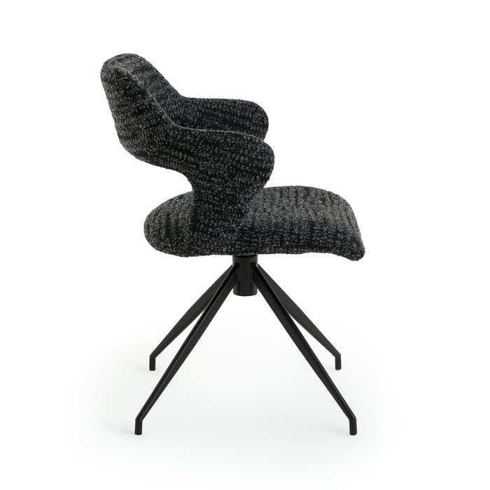 Кресло для столовой вращающееся Asyar черного цвета - лучшие Интерьерные кресла в INMYROOM