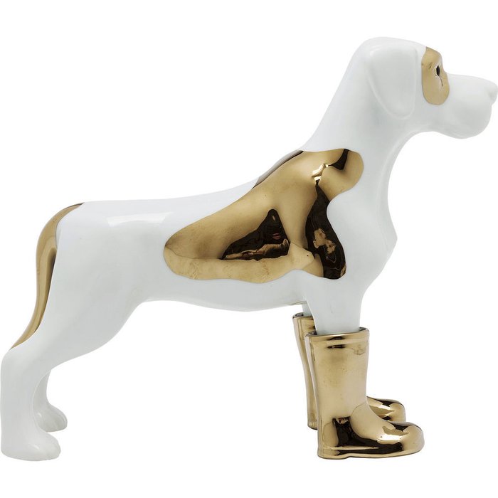 Статуэтка Dog in Boots бело-золотого цвета - купить Фигуры и статуэтки по цене 4370.0