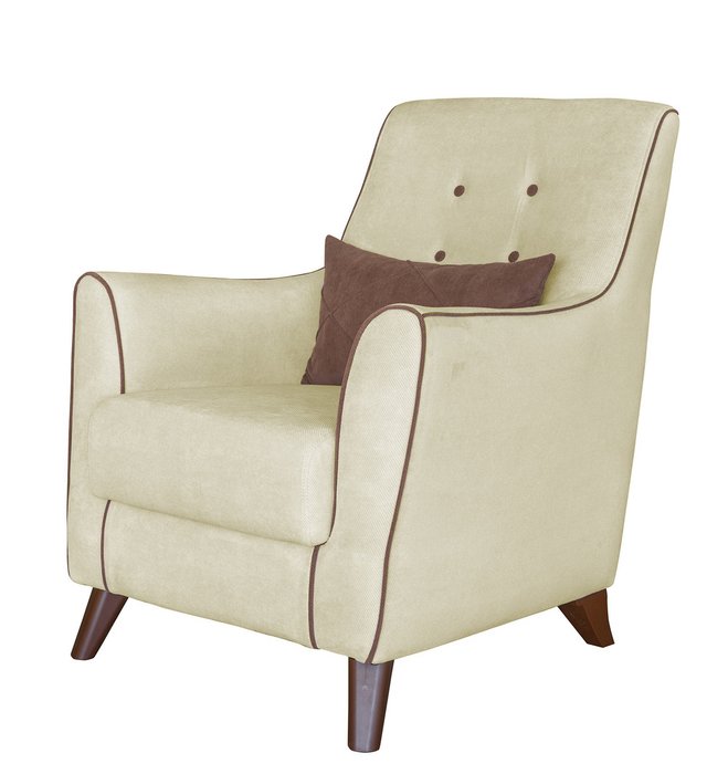 Кресло Френсис в обивке из велюра бежевого цвета - купить Интерьерные кресла по цене 12472.0