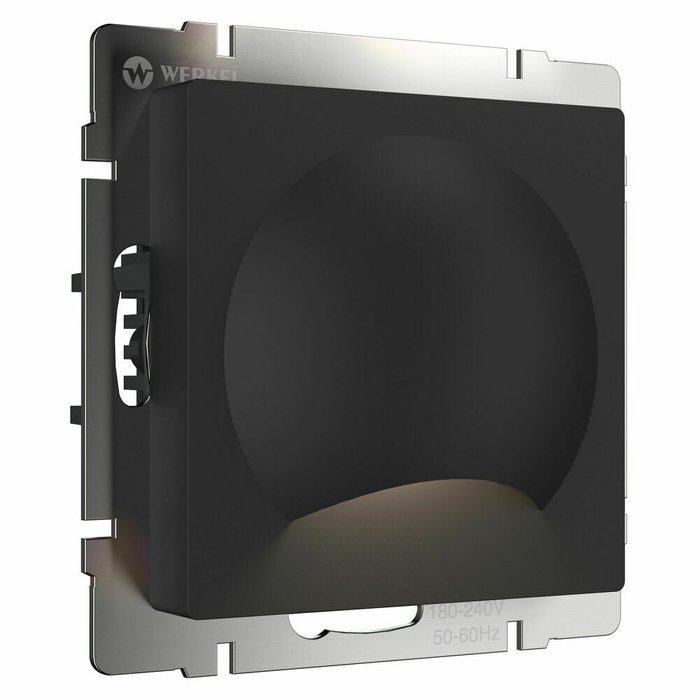 Встраиваемая LED подсветка Moon черный матовый W1154408 Встраиваемые механизмы черные