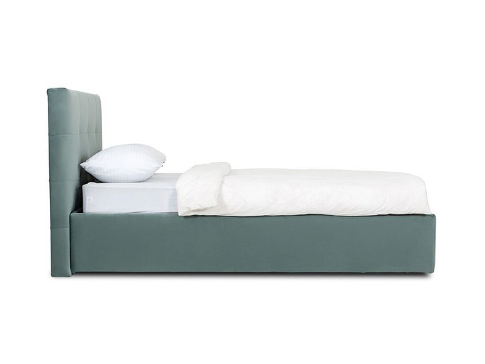 Кровать Queen Anna Lux 160х200 серо-синего цвета с подъемным механизмом - лучшие Кровати для спальни в INMYROOM