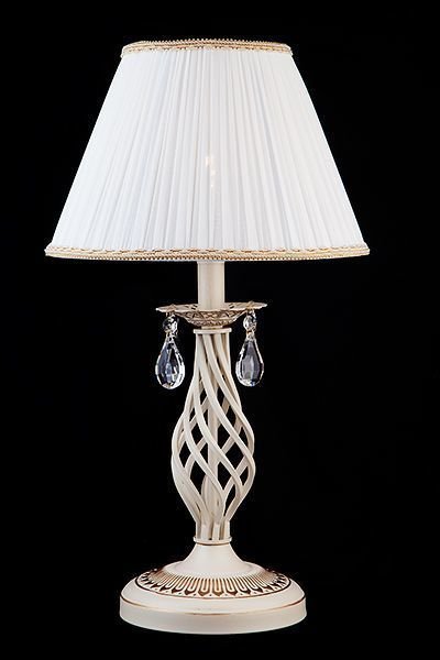 Настольная лампа в классическом стиле 10054/1 белый с золотом Amelia - купить Настольные лампы по цене 8250.0