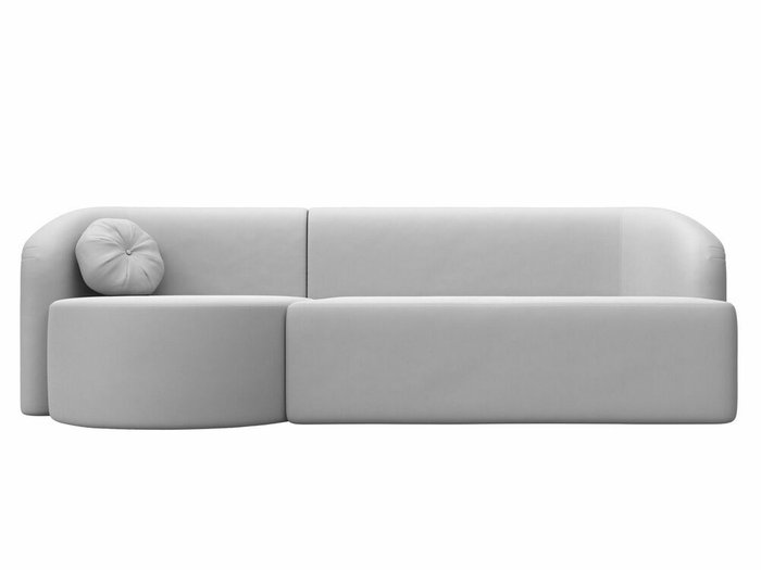 Диван Лига 027 белого цвета (экокожа) угол левый - купить Прямые диваны по цене 43999.0