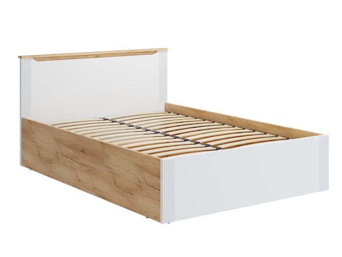 Кровать с подъемным механизмом Эмилия 140х200 белого цвета - купить Кровати для спальни по цене 43924.0