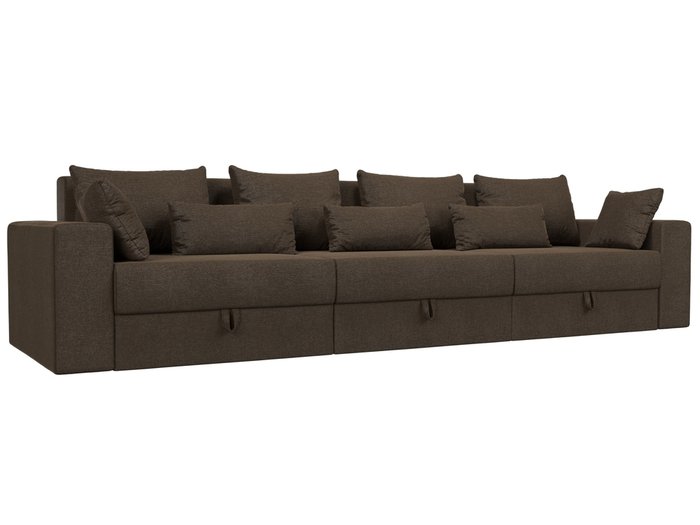 Прямой диван-кровать Мэдисон Long коричневого цвета