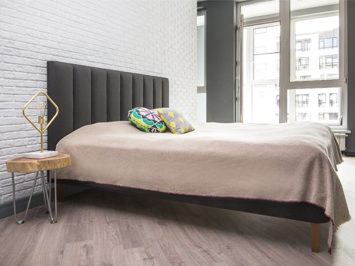 Кровать Клэр 180х200 темно-серого цвета  - лучшие Кровати для спальни в INMYROOM
