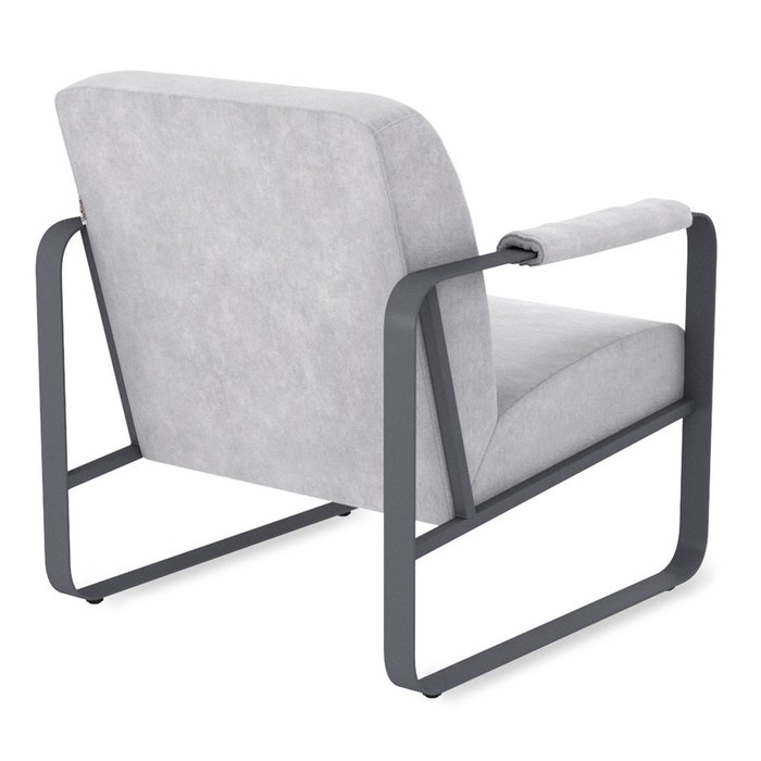 Кресло из замши Alfa серого цвета - лучшие Интерьерные кресла в INMYROOM