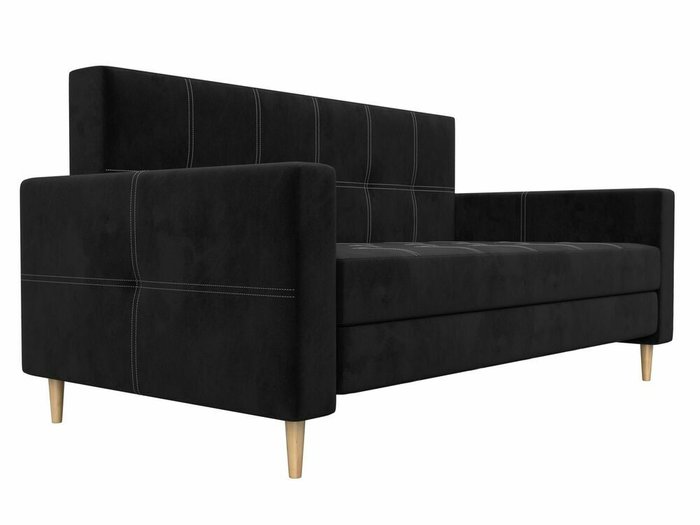 Диван-кровать Лига 038 черного цвета - лучшие Прямые диваны в INMYROOM