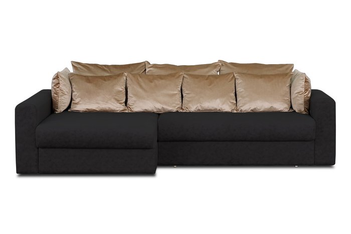 Угловой диван-кровать Мэдисон Черри темно-серого цвета