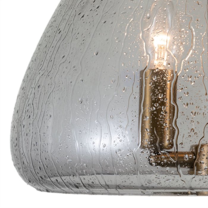 Подвесной светильник Bell со стеклянным серым плафоном - лучшие Подвесные светильники в INMYROOM