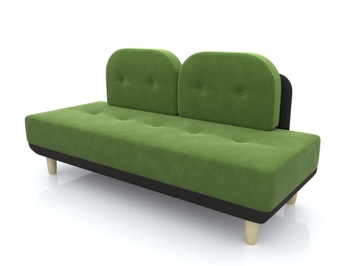 Диван Торли с ножками из массива березы и обивкой из зеленого велюра - лучшие Прямые диваны в INMYROOM