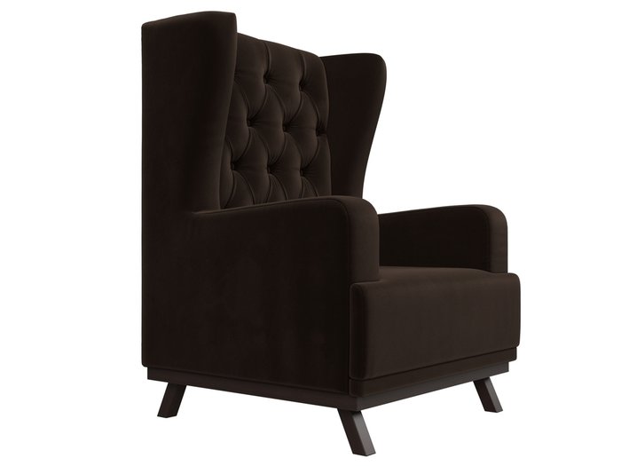 Кресло Джон Люкс темно-коричневого цвета - лучшие Интерьерные кресла в INMYROOM