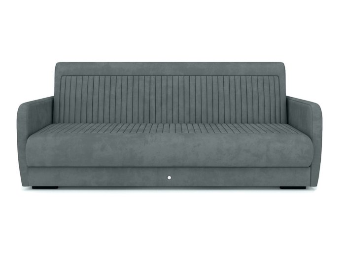 Прямой диван-кровать темно-серого цвета