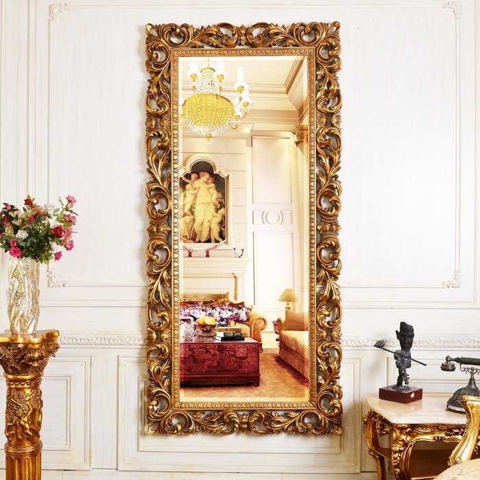 Напольное зеркало в раме Kingsley Gold  - лучшие Напольные зеркала в INMYROOM