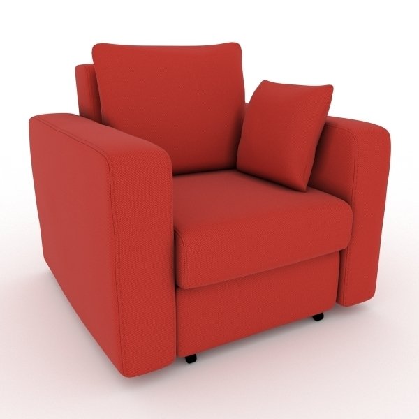 Кресло-кровать Liverpool красного цвета
