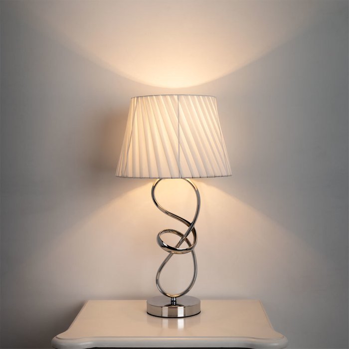 Настольная лампа Estelle серо-белого цвета - купить Настольные лампы по цене 6400.0