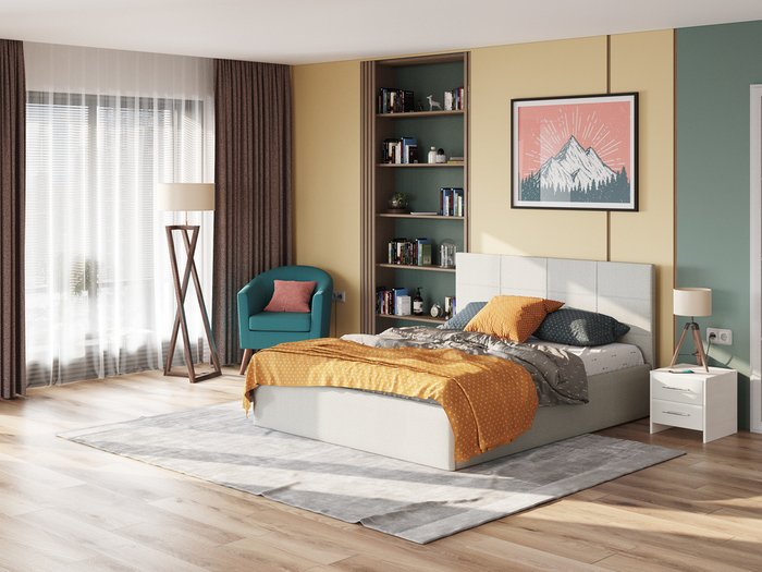 Кровать Alba Next 140х200 молочного цвета - лучшие Кровати для спальни в INMYROOM