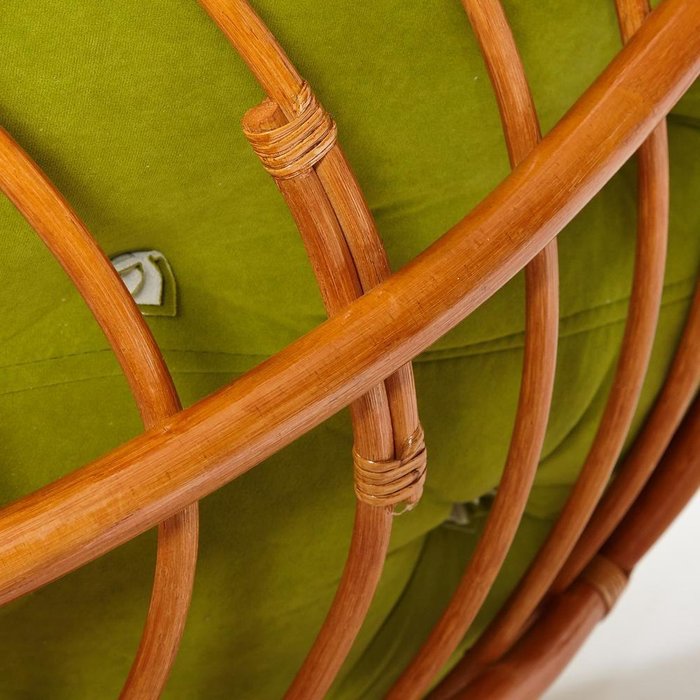 Садовое кресло Papasan бежево-зеленого цвета - лучшие Садовые кресла в INMYROOM