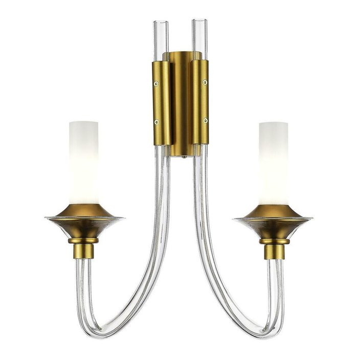 Бра ST-Luce Латунь/Белый E14 2*40W VETRANO