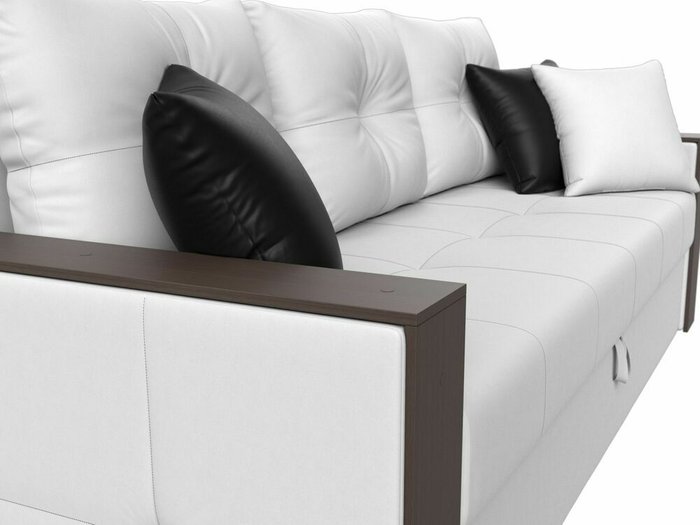 Прямой диван-кровать Валенсия белого цвета (экокожа) - лучшие Прямые диваны в INMYROOM