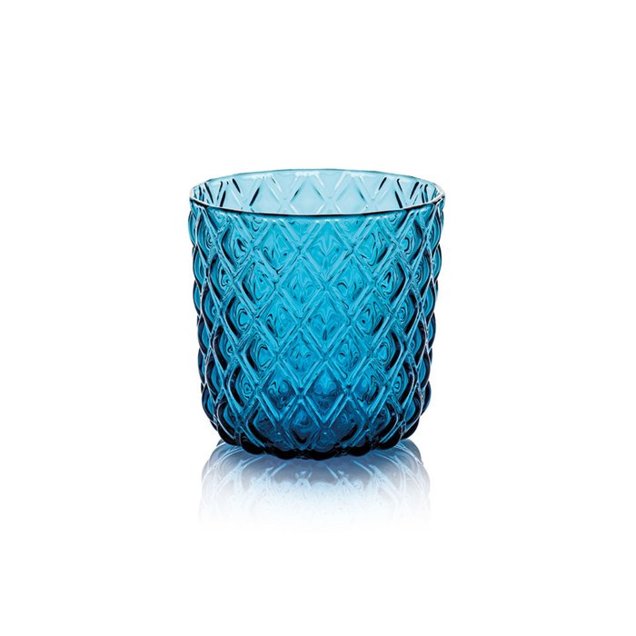 Стакан из стекла синего цвета - купить Бокалы и стаканы по цене 760.0