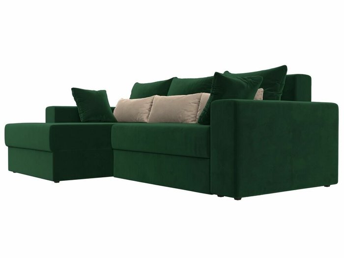 Угловой диван-кровать Майами зеленого цвета левый угол - лучшие Угловые диваны в INMYROOM
