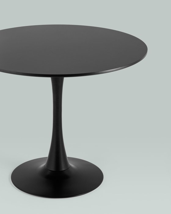 Стол обеденный Tulip D90 черного цвета - лучшие Обеденные столы в INMYROOM