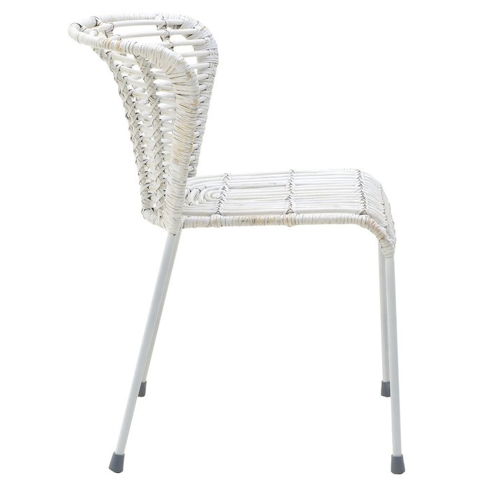 Стул белого цвета на металлических ножках - лучшие Садовые стулья в INMYROOM