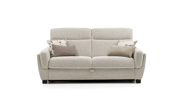 Прямой диван-кровать Stelo серо-белого цвета