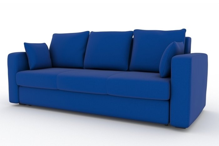 Прямой диван-кровать Liverpool синего цвета