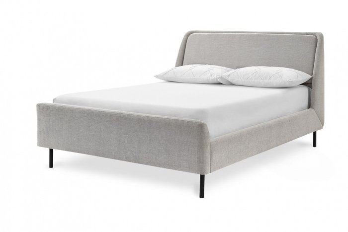 Кровать 140х200 серого цвета - купить Кровати для спальни по цене 68120.0